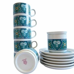 Noritake Vintage Coffee Set – 14 Pieces – Authentic Japanese Craftsmanship